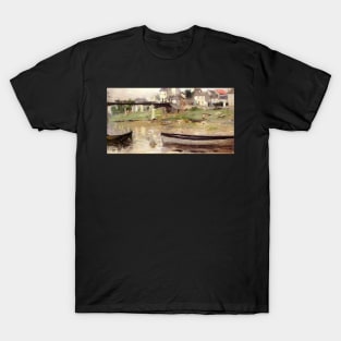 boats on the seine - Berthe Morisot T-Shirt